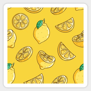 Lemon Fruit Yellow Pattern Sticker